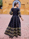 Black Colour Rayon Print Gown Collection Best Wholesale Shop In Surat Aaradhna 2032